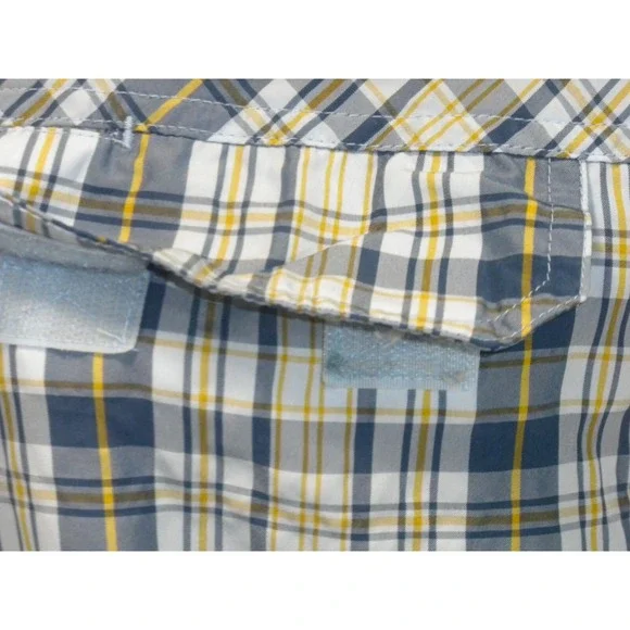 Duluth Shirt LT Blue Yellow Plaid Armachillo Lightweight Wicking Vented‎ 475205 - Picture 7 of 14